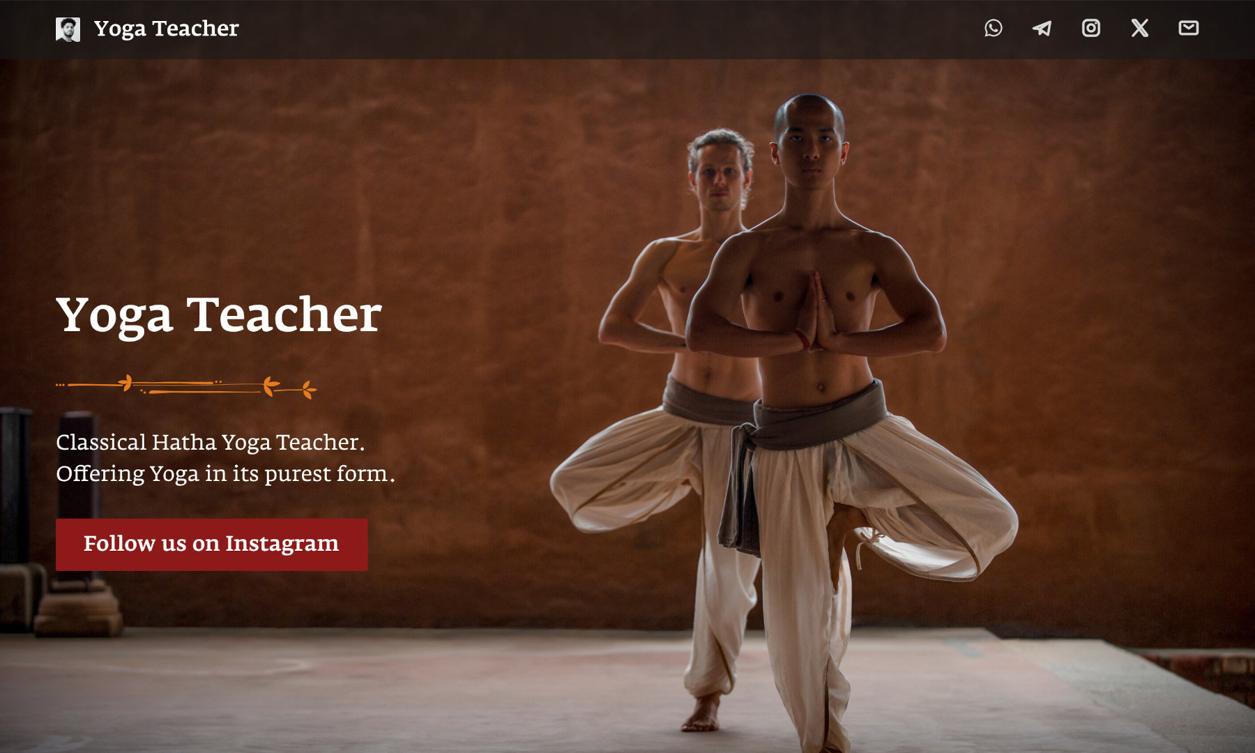 Yoga Teacher Website Design